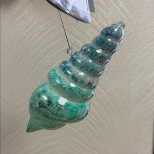 Elegant Sea Shell Glass Ornament